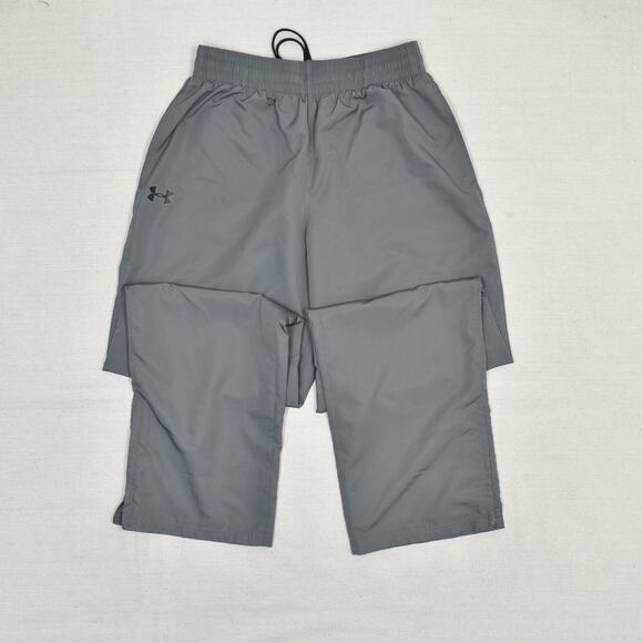 Under Armour Men's Windbreaker Pants Polyester Gray Size L Mesh Lined Drawstring - Picture 2 of 8
